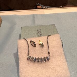 Touchstone Crystal Iridescent Necklace and Earring Set